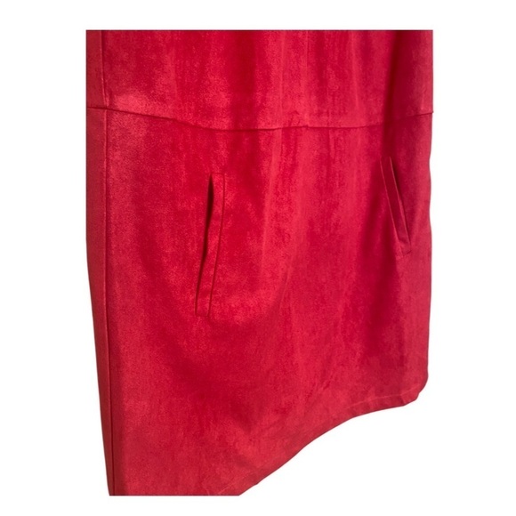 Jade By Melody Tam Pink Dress Short Sleeves Faux Suede size M - Picture 5 of 16